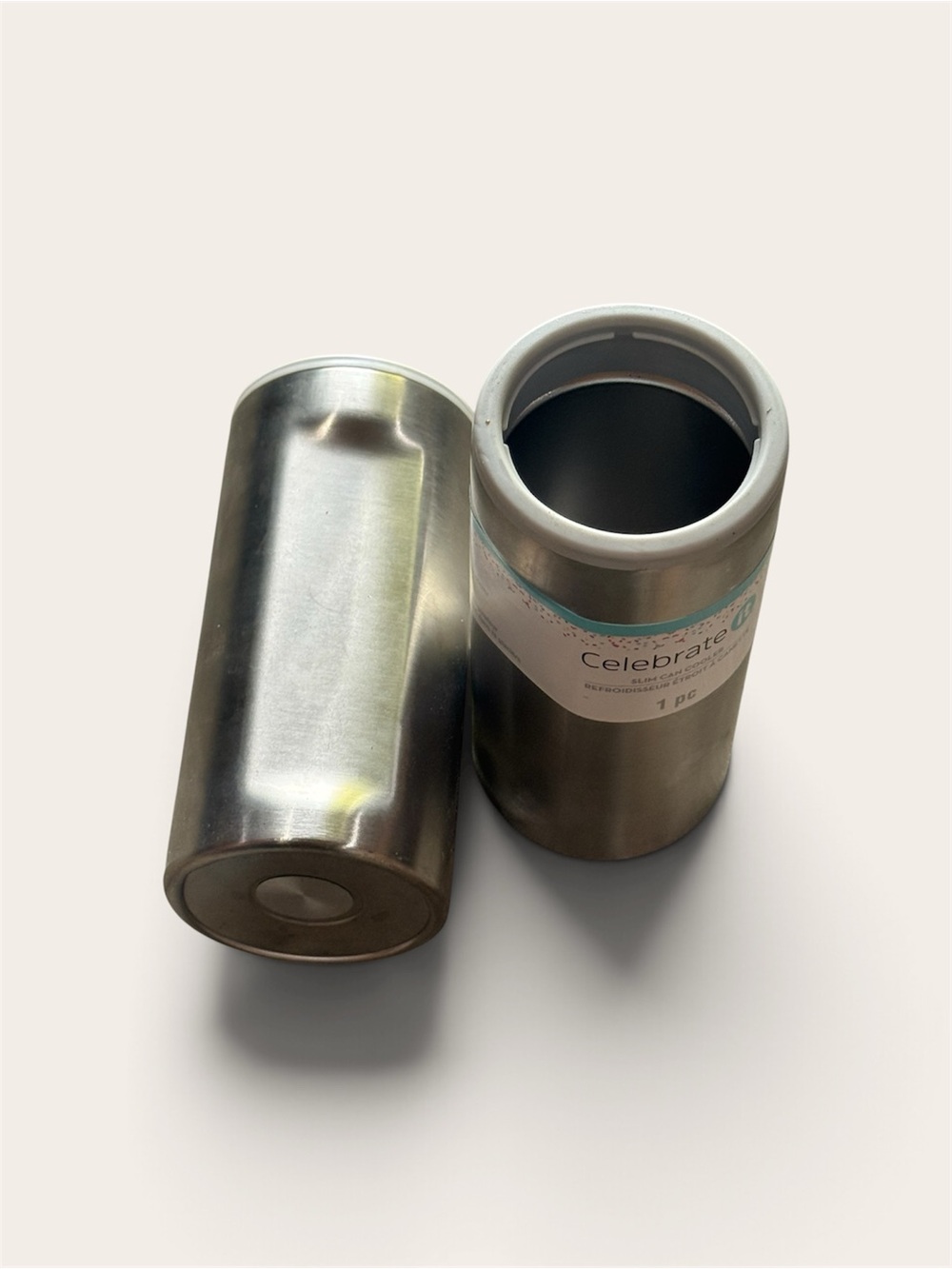 CELEBRATE IT 12oz SLIM/SKINNY CAN COOLER INSULATED STAINLESS STEEL X2